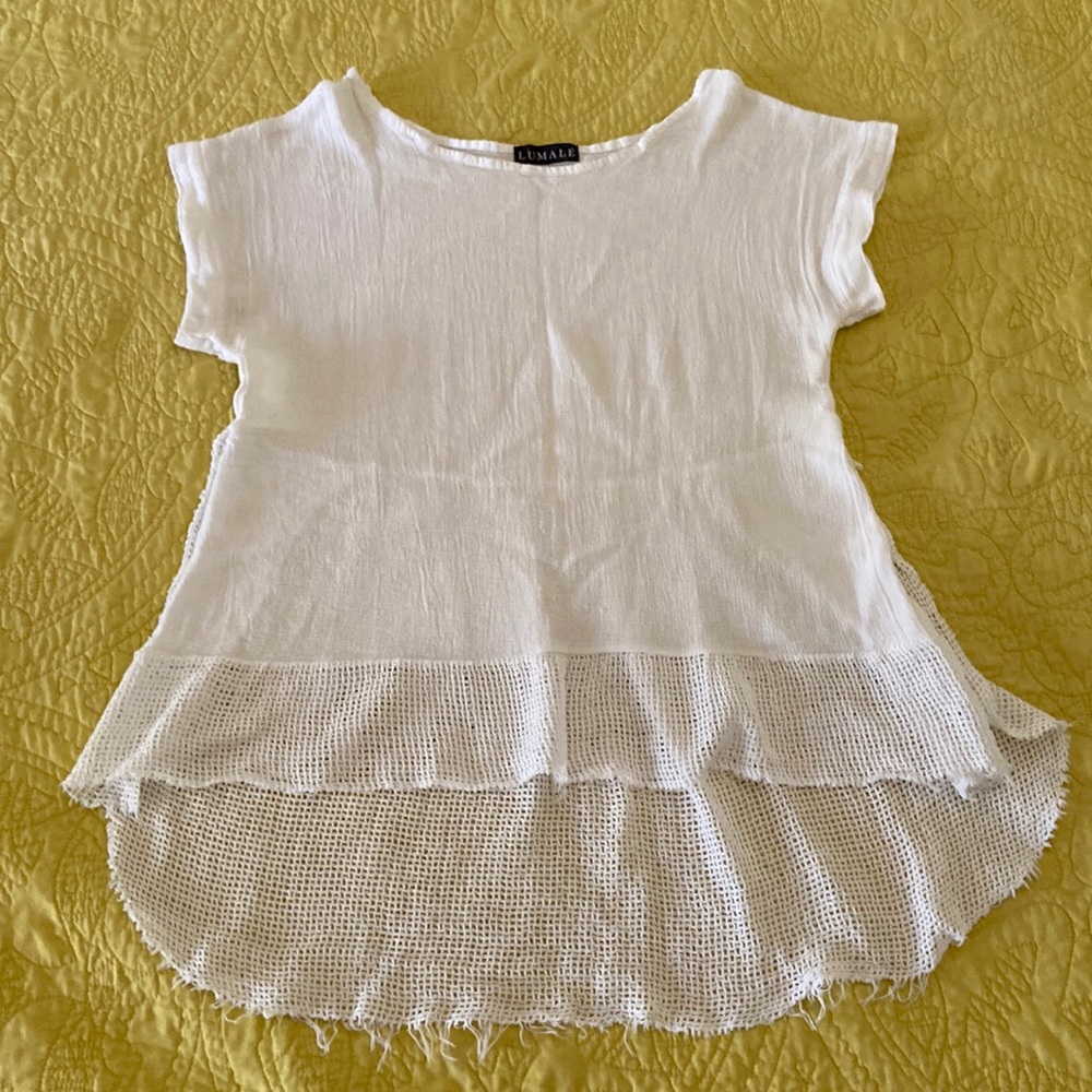 White linen blouse